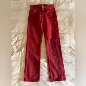 Levi's Vibrant Red Denim Pants